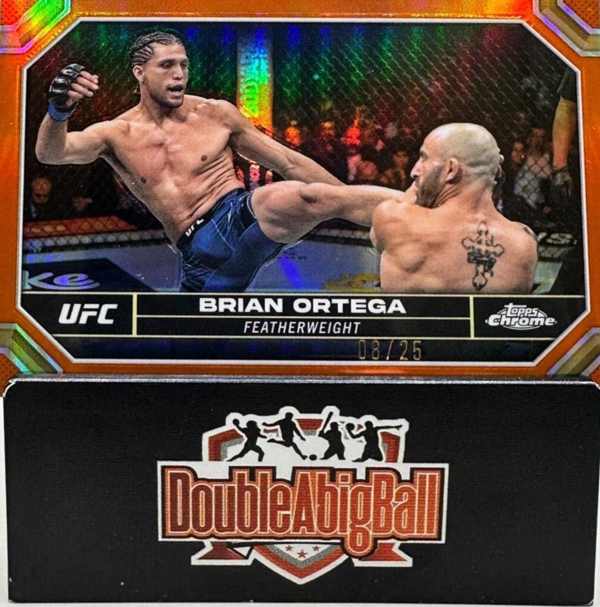 Brian Ortega 2024 Topps Chrome UFC Base #33 Orange Refractor