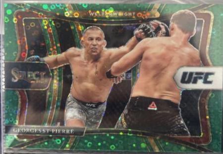Georges St-Pierre 2021 Panini Select UFC Premier Level #135 Green Disco