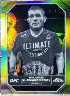 Khabib Nurmagomedov 2024 Topps Chrome UFC Base #112 Black Refractor