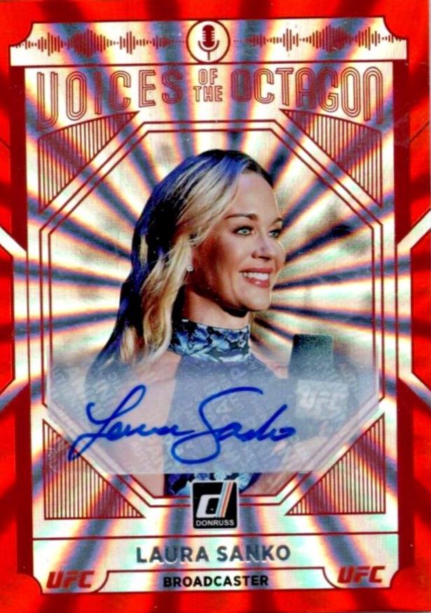 Laura Sanko 2022 Panini Donruss UFC Voices of the Octagon Signatures #224 Orange