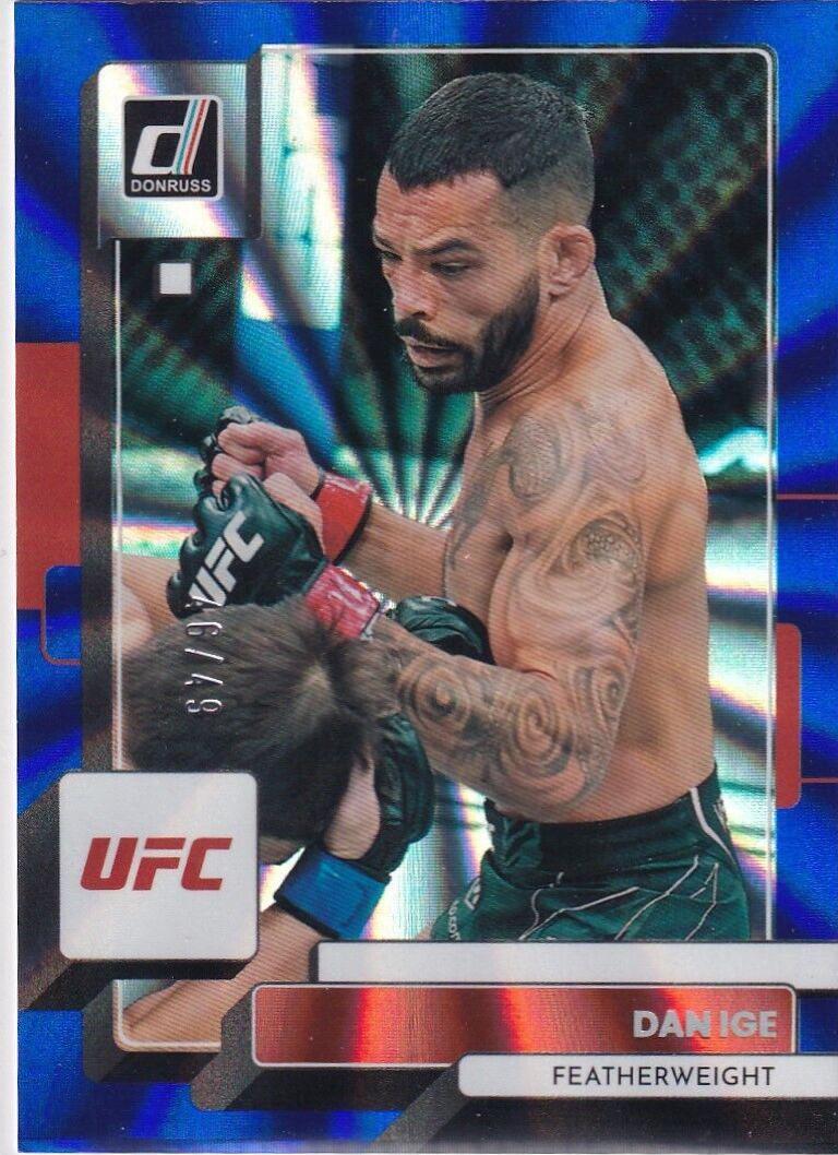 Dan Ige 2023 Panini Donruss UFC Base #80 Blue Laser