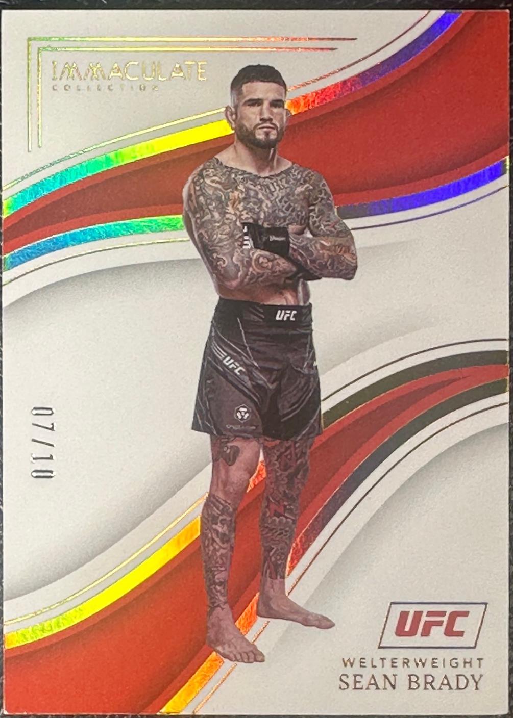 Sean Brady 2023 Panini Immaculate Collection UFC Base #59 Gold
