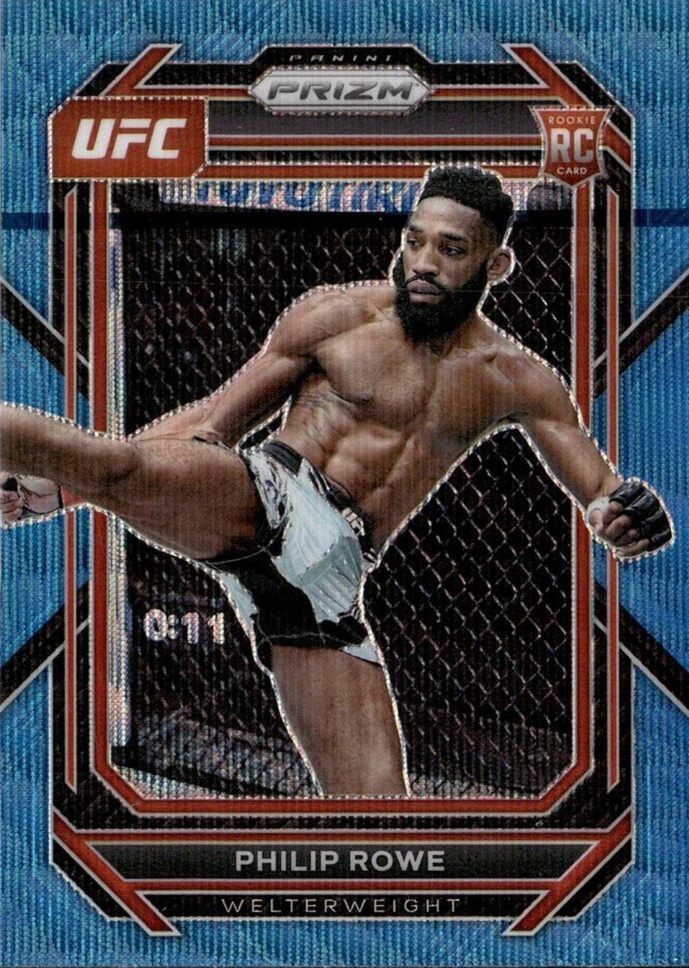 Philip Rowe 2023 Panini Prizm UFC Base #184 Blue Wave