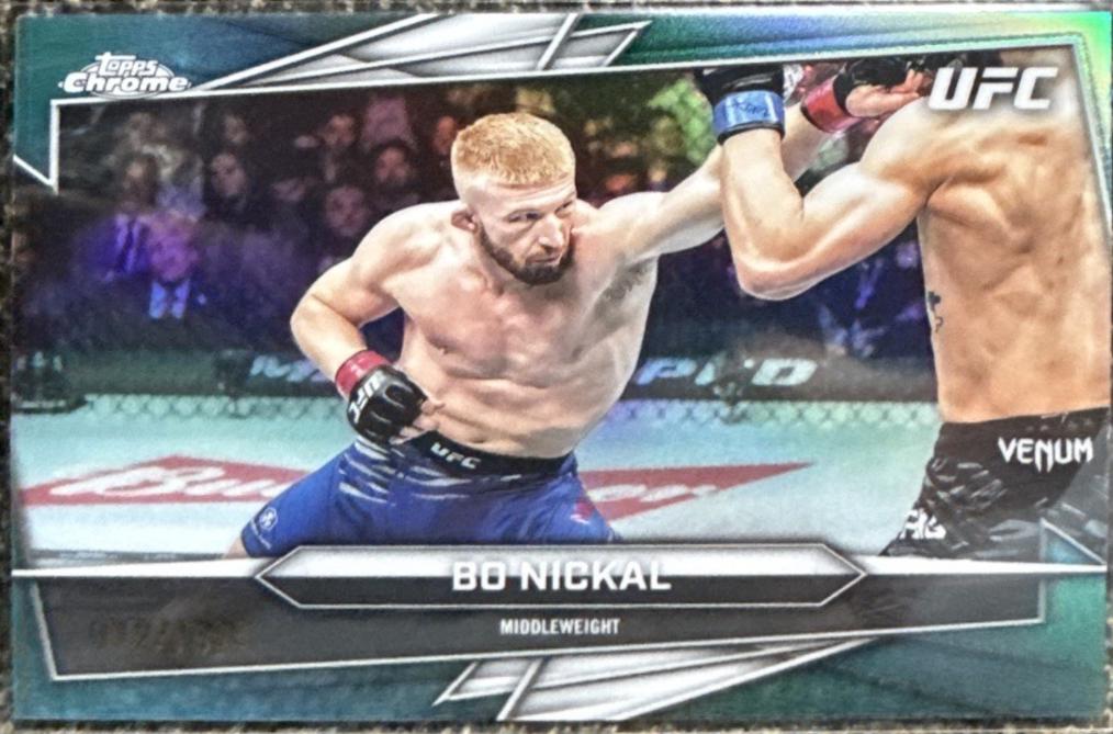 Bo Nickal 2026 Topps Chrome UFC Base #46 Aqua Refractor