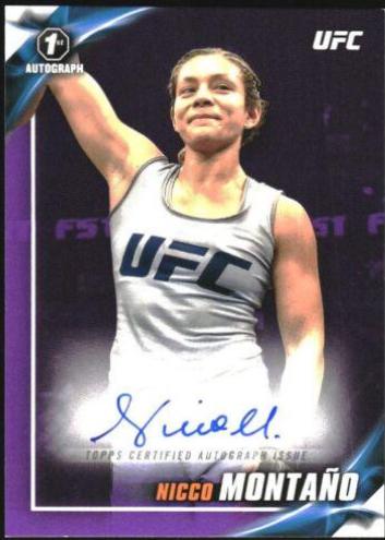 Nicco Montaño 2019 Topps UFC Knockout Knockout Autographs #KA-NM Purple