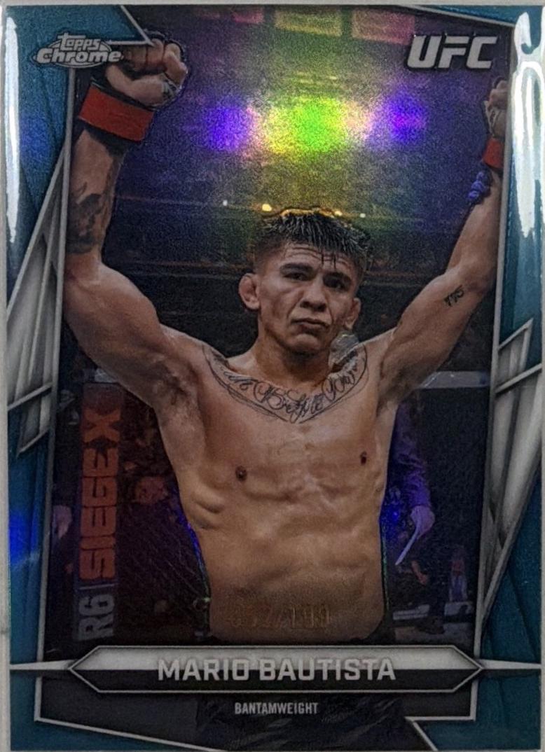 Mario Bautista 2026 Topps Chrome UFC Base #62 UFC Glove Refractor