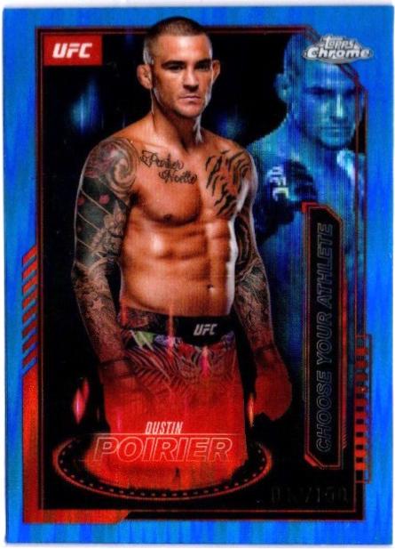 Dustin Poirier 2025 Topps Chrome UFC Mission Control #MCL-1 Blue Refractor