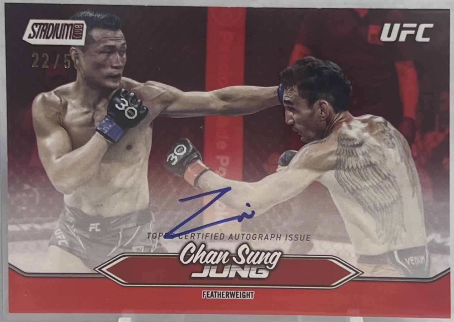 Chan Sung Jung 2025 Topps Stadium Club UFC Base Autographs #BCA-CSJ Red