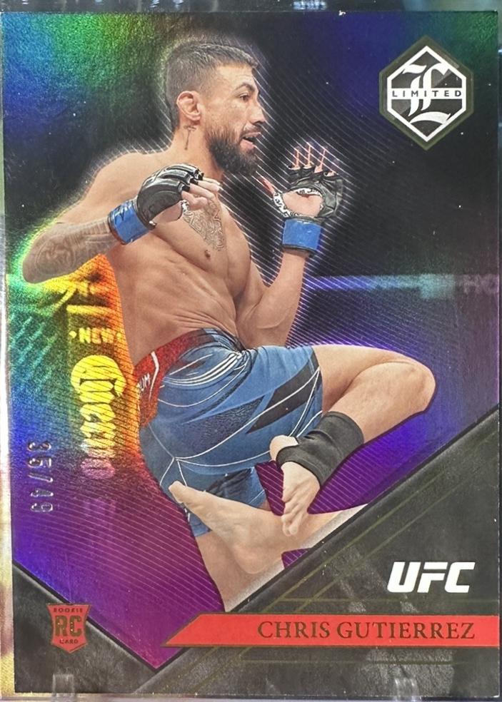 Chris Gutierrez 2023 Panini Chronicles UFC Base Limited #205 Purple