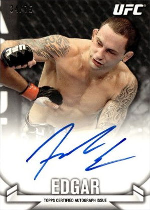 Frankie Edgar 2013 Topps UFC Knockout Knockout Autographs #KA-FE Red Ink Nickname