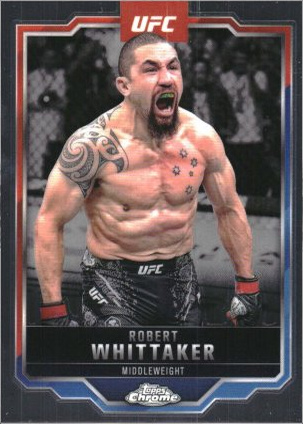 Robert Whittaker 2025 Topps Chrome UFC Base #78 Red RayWave