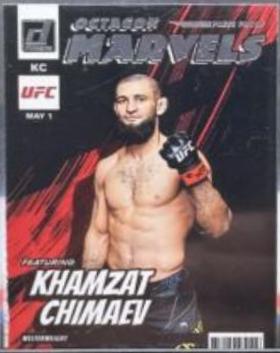 Khamzat Chimaev 2023 Panini Donruss UFC Octagon Marvels #7 Press Proof Black