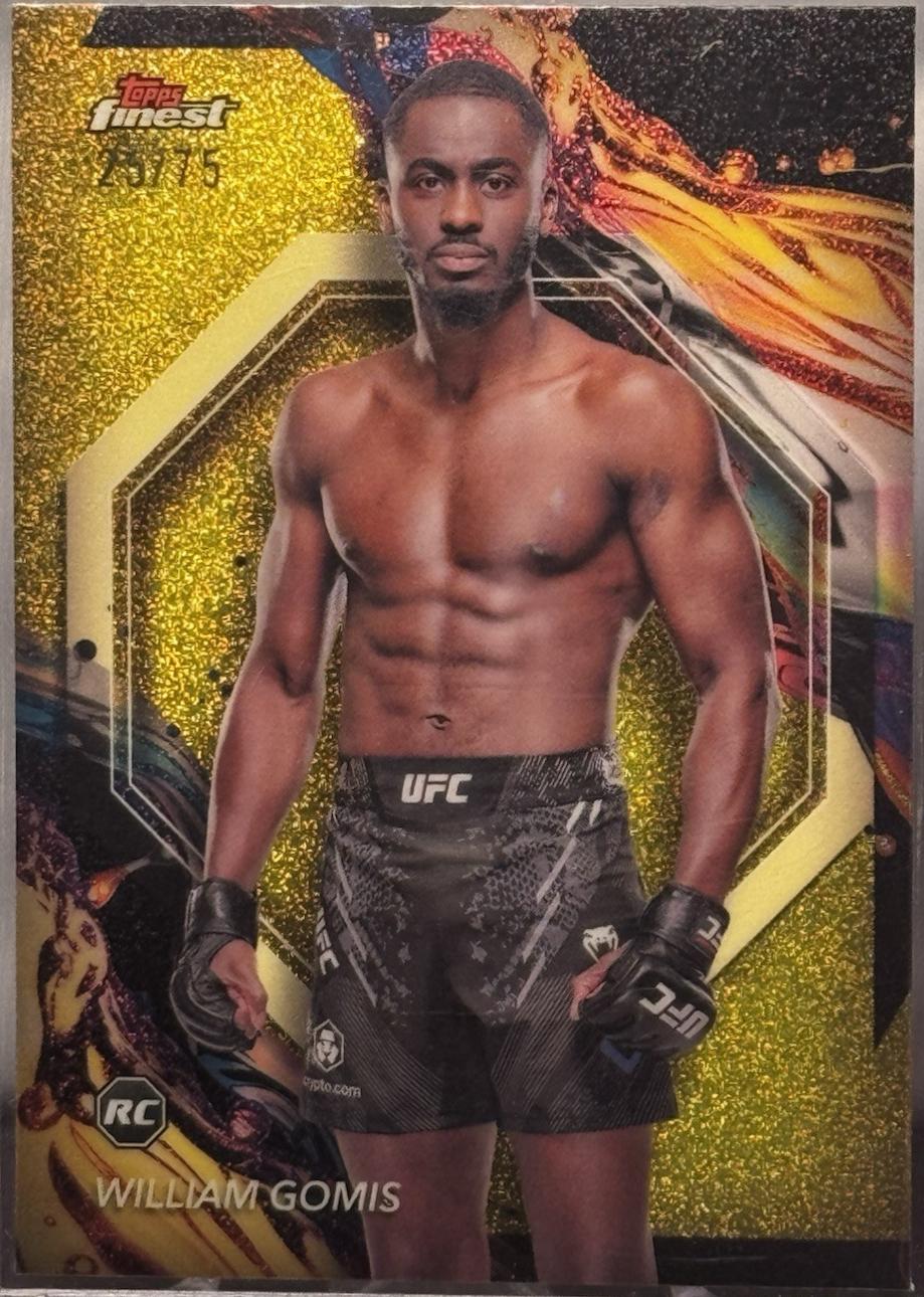 William Gomis 2024 Topps Finest UFC Base Uncommon #171 Yellow Glitter Refractor
