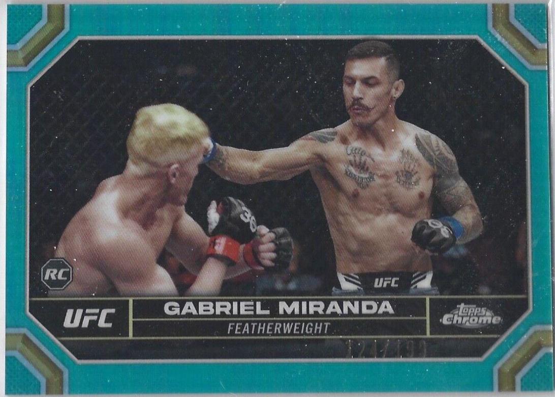 Gabriel Miranda 2024 Topps Chrome UFC Base #38 Aqua Refractor