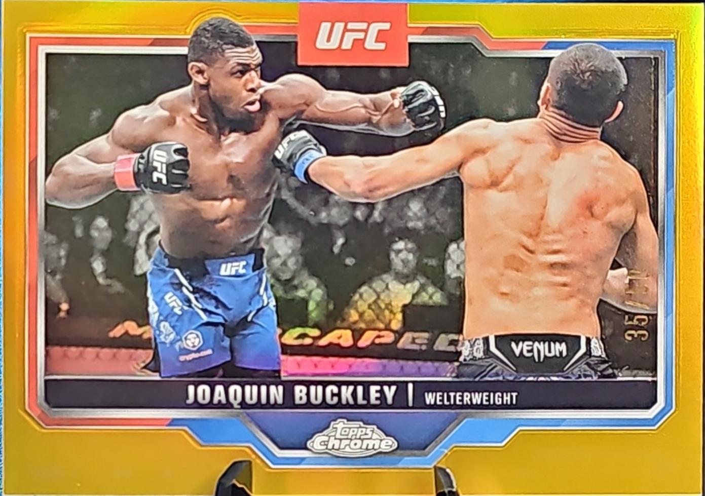 Joaquin Buckley 2025 Topps Chrome UFC Base #39 Gold Refractor