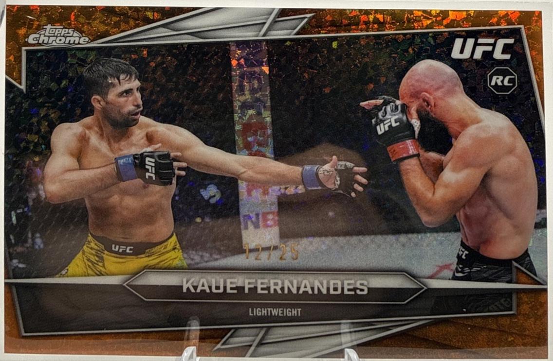 Kaue Fernandes 2026 Topps Chrome UFC Base #108 Orange Mini Diamonds Refractor