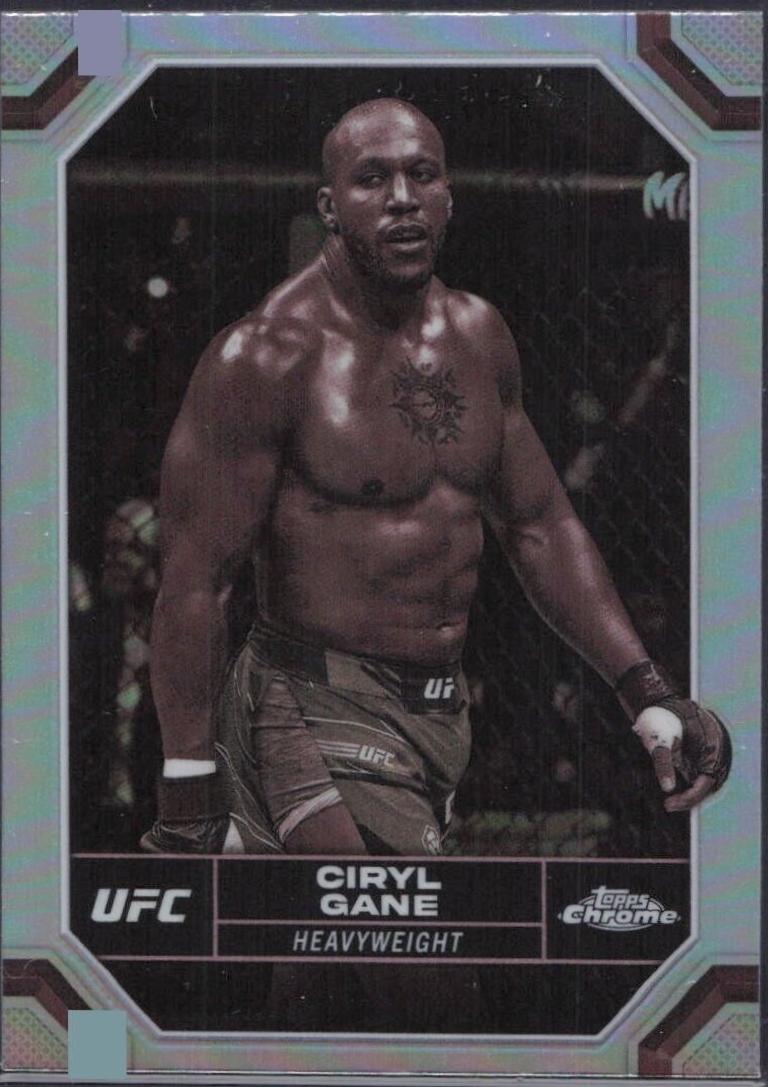 Ciryl Gane 2024 Topps Chrome UFC Base #47 Sepia Refractor