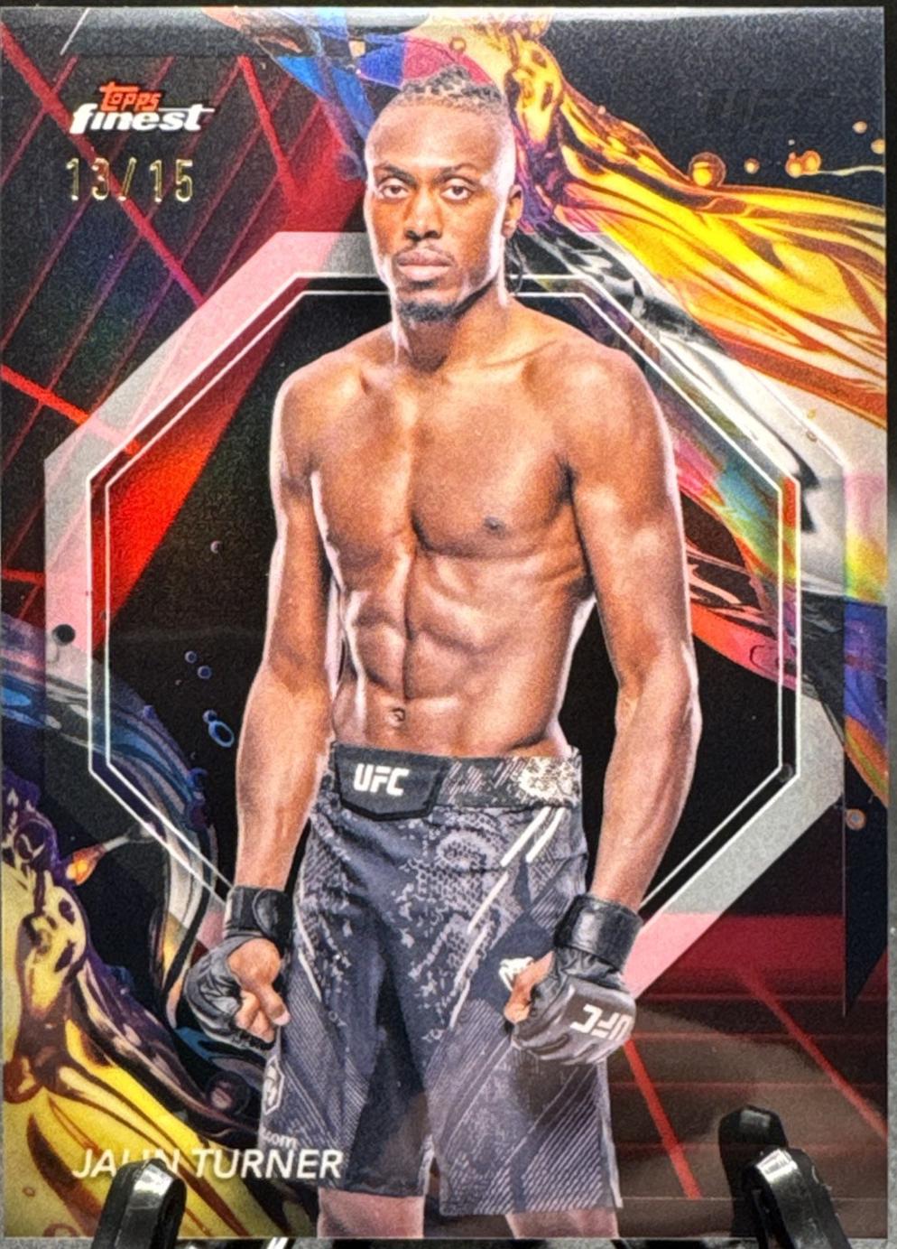 Jalin Turner 2024 Topps Finest UFC Base Uncommon #137 Red Black Vapor Refractor