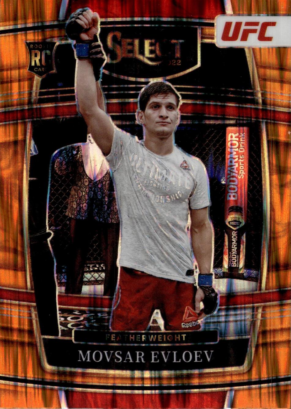 Movsar Evloev 2022 Panini Select UFC Concourse #43 Orange Flash
