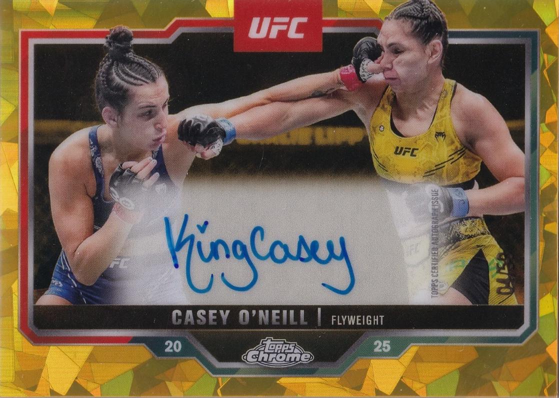 Casey O'Neill 2025 Topps Chrome Sapphire UFC Chrome Veteran Autographs Sapphire #CVA-CO Gold Sapphire