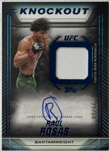 Raul Rosas 2024 Topps Knockout UFC Knockout Autograph Relics #KAR-RRS Blue