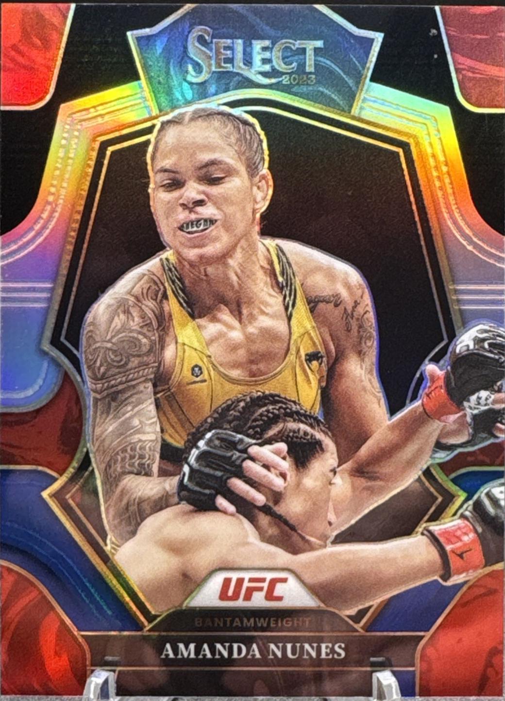 Amanda Nunes 2023 Panini Select UFC Premier Level #138 Black Blue