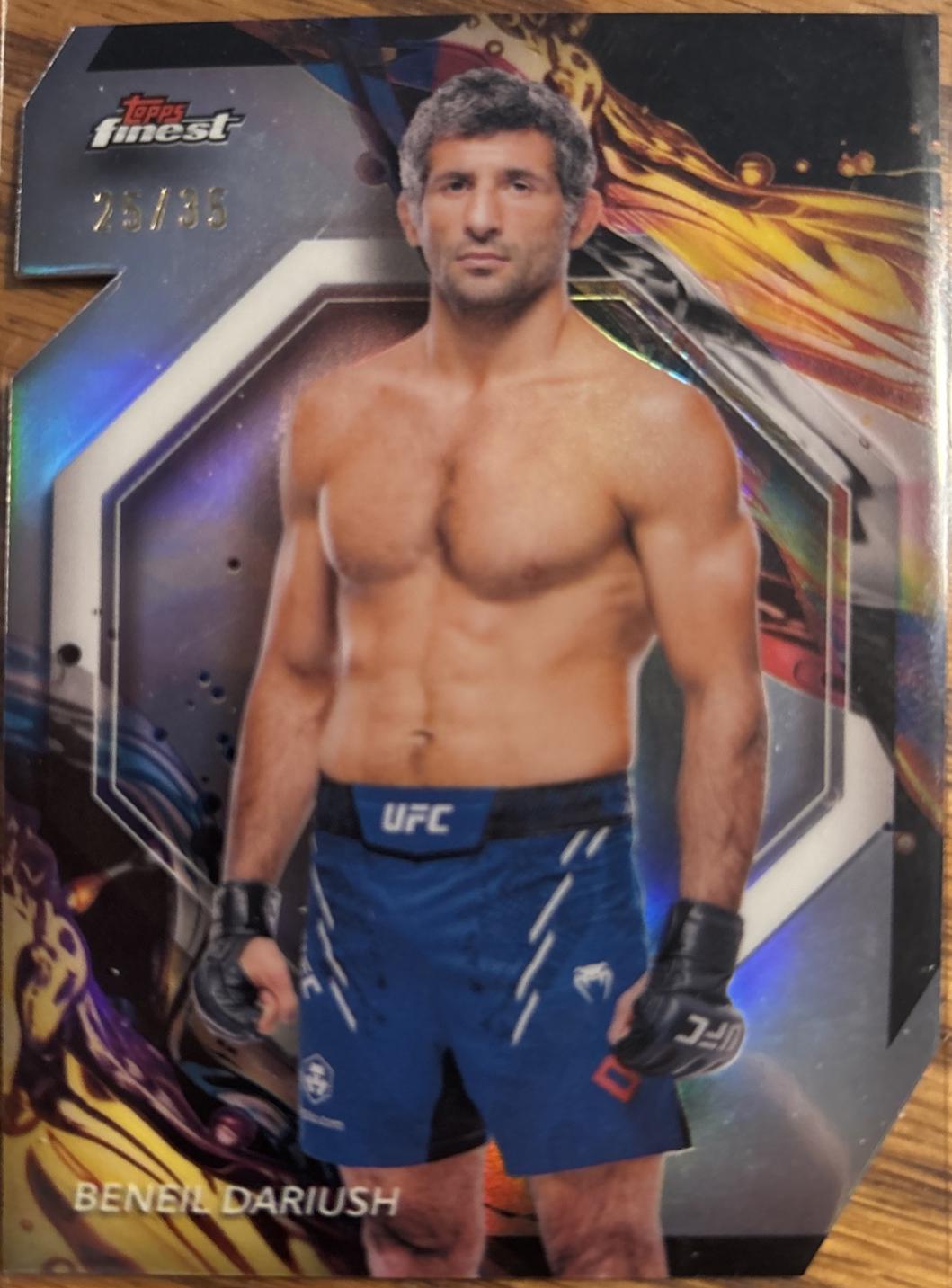 Beneil Dariush 2024 Topps Finest UFC Base Uncommon #196 Die-Cut Refractor