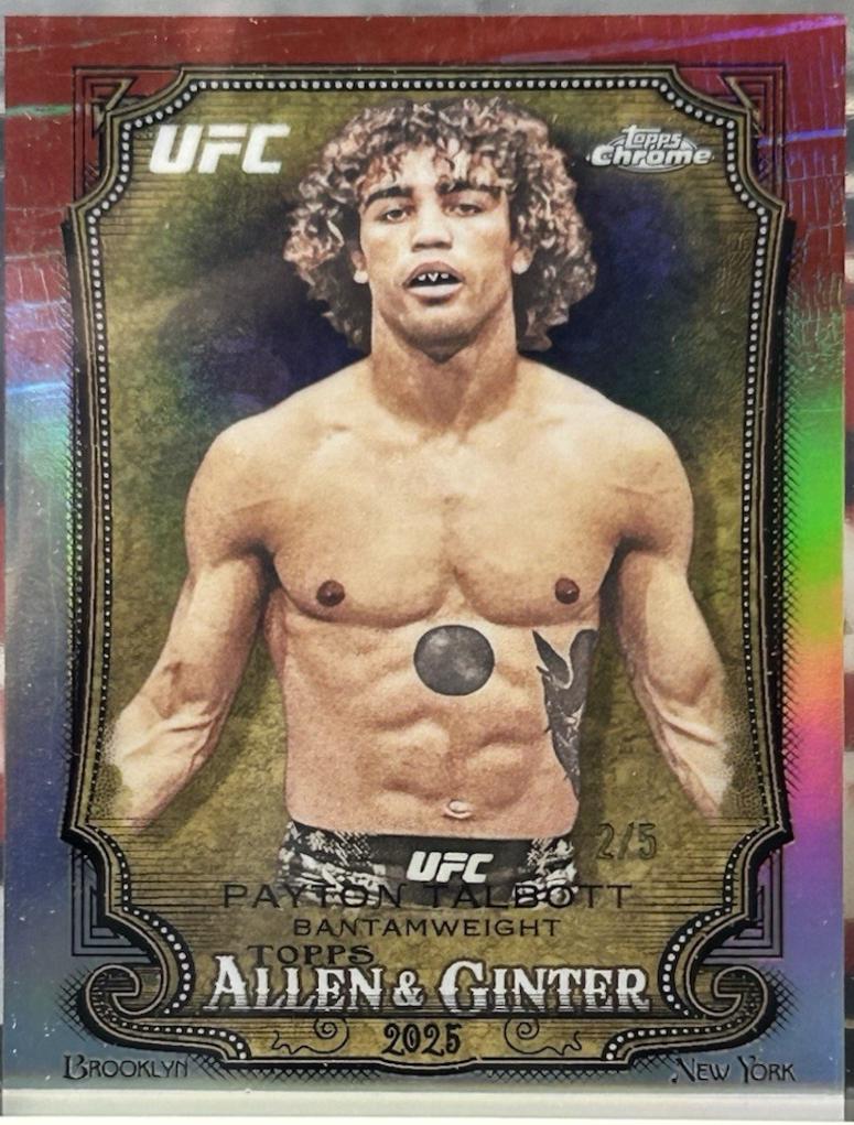 Payton Talbott 2026 Topps Chrome UFC Allen & Ginter #AG-15 Gold Refractor