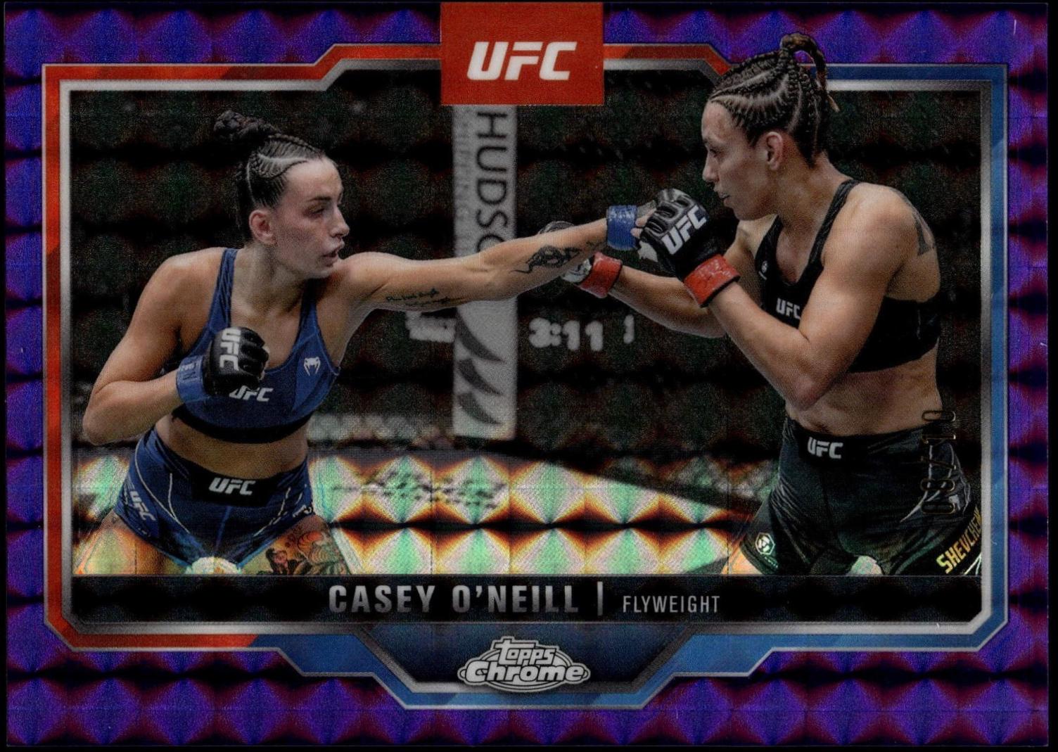 Casey O'Neill 2025 Topps Chrome UFC Base #133 Purple Geometric Refractor