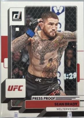 Sean Brady 2023 Panini Donruss UFC Base #49 Press Proof Purple