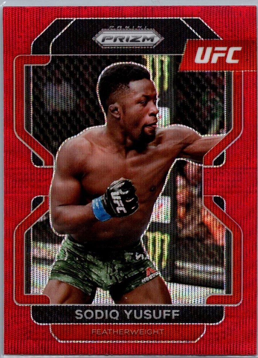 Sodiq Yusuff 2022 Panini Prizm UFC Base #192 Ruby Wave