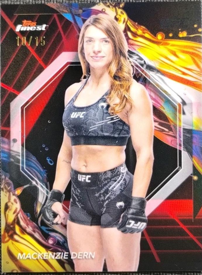 Mackenzie Dern 2024 Topps Finest UFC Base Uncommon #164 Red Black Vapor Refractor