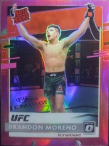 Brandon Moreno 2021 Panini Chronicles UFC Base Optic Rated Rookies #206 Pink