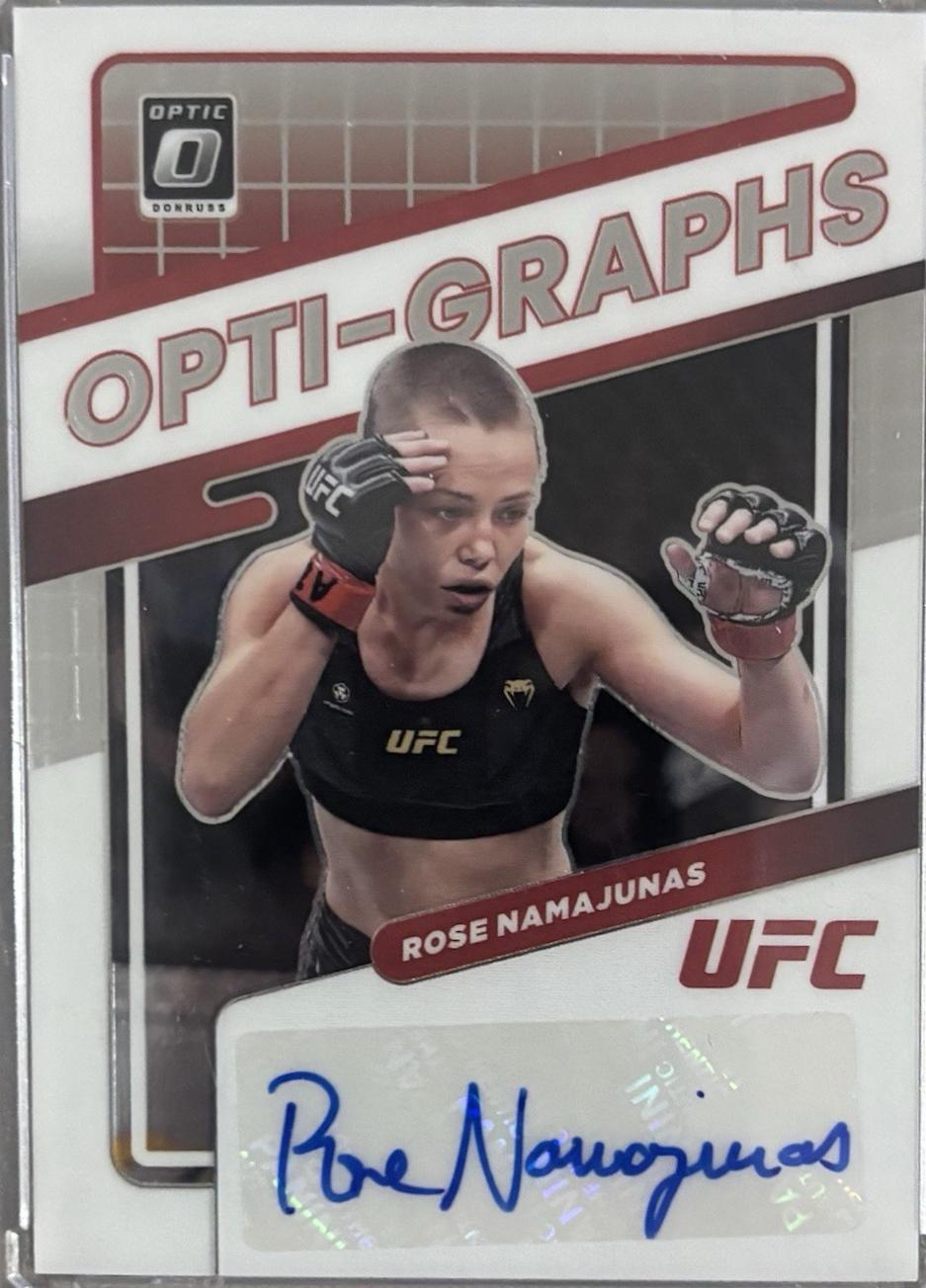 Rose Namajunas 2022 Panini Donruss Optic UFC Opti-Graphs #22 Holo