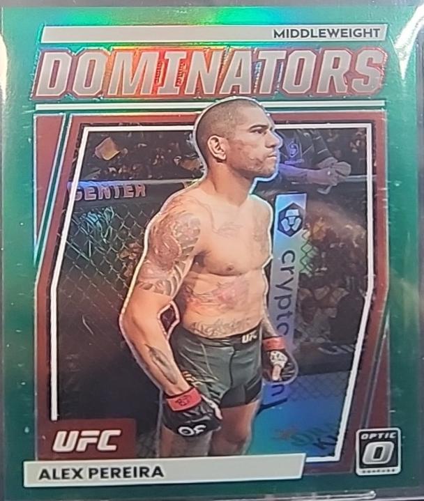 Alex Pereira 2023 Panini Donruss Optic UFC Dominators #8 Green