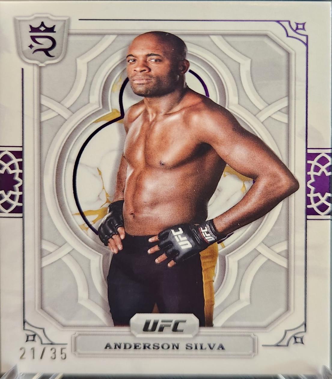 Anderson Silva 2024 Topps Royalty UFC Base #91 Purple