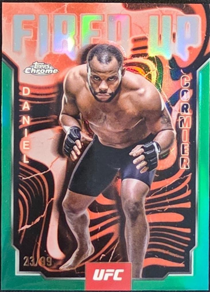 Daniel Cormier 2025 Topps Chrome UFC Fired Up #FUP-10 Green Refractor