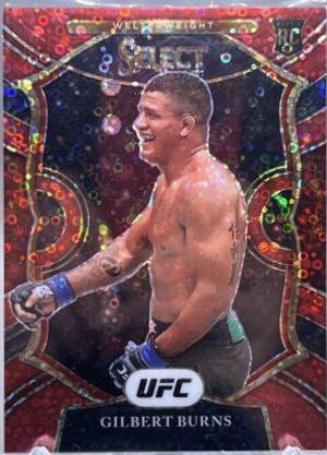 Gilbert Burns 2021 Panini Select UFC Concourse #34 Red Disco
