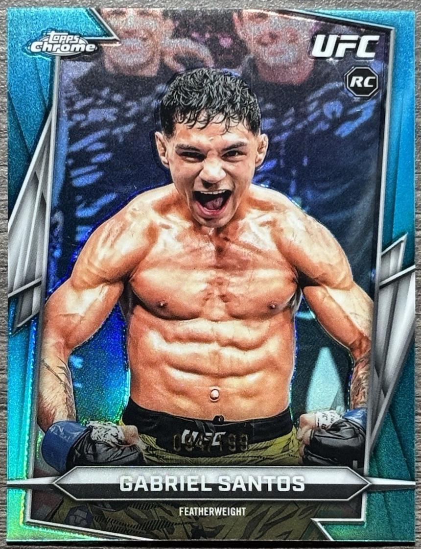 Gabriel Santos 2026 Topps Chrome UFC Base #4 Pink Refractor