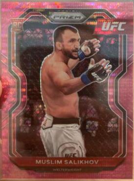 Muslim Salikhov 2021 Panini Prizm UFC Base #29 Pink Pulsar