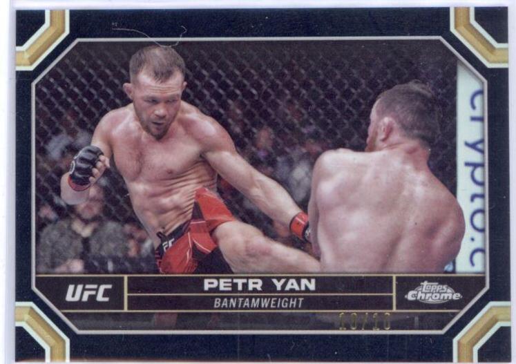 Petr Yan 2024 Topps Chrome UFC Base #156 Black Refractor