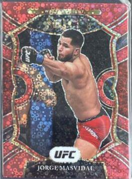 Jorge Masvidal 2021 Panini Select UFC Concourse #55 Red Disco