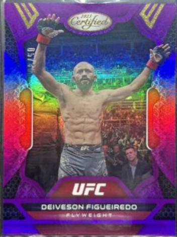 Deiveson Figueiredo 2023 Panini Chronicles UFC Base Certified #232 Purple
