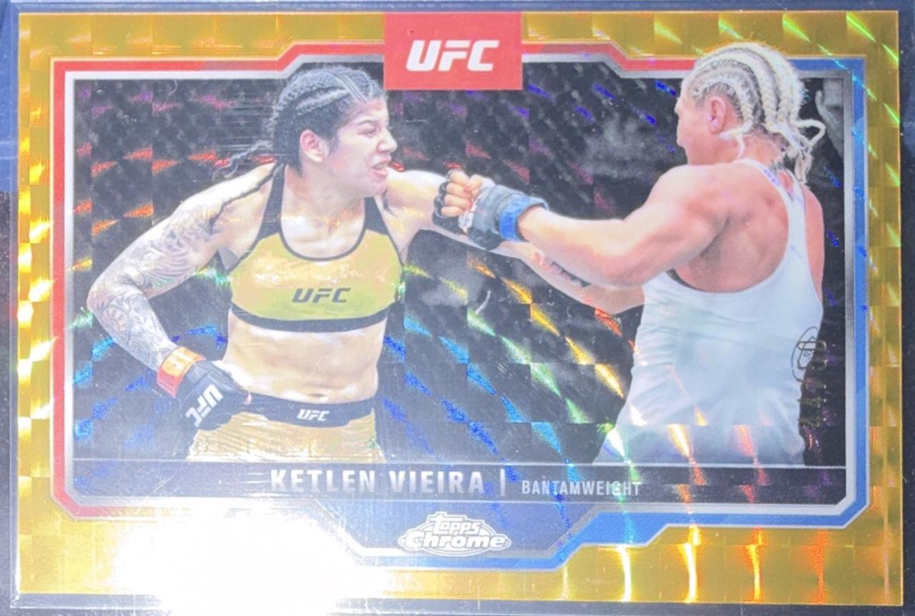 Ketlen Vieira 2025 Topps Chrome UFC Base #149 Gold Refractor