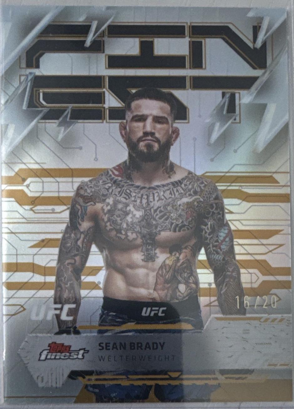 Sean Brady 2025 Topps Finest UFC Base Rare #293 Gold Refractor