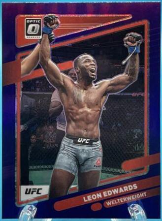Leon Edwards 2022 Panini Donruss Optic UFC Base #62 Purple