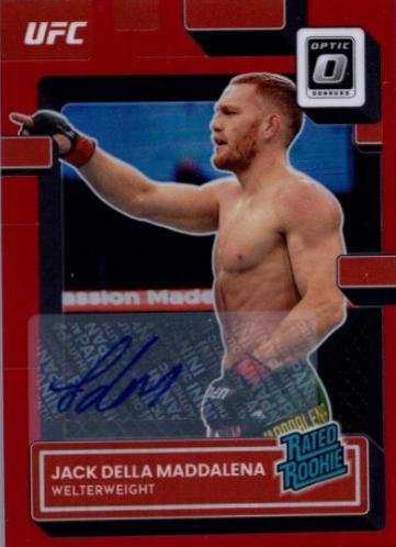 Jack Della Maddalena 2023 Panini Donruss Optic UFC Base Rated Rookies Signatures #144 Red