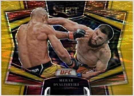 Merab Dvalishvili 2023 Panini Select UFC Snapshots #28 Gold Flash