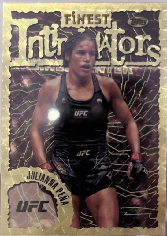 Julianna Peña 2024 Topps Finest UFC Intimidators #INT-19 Superfractor