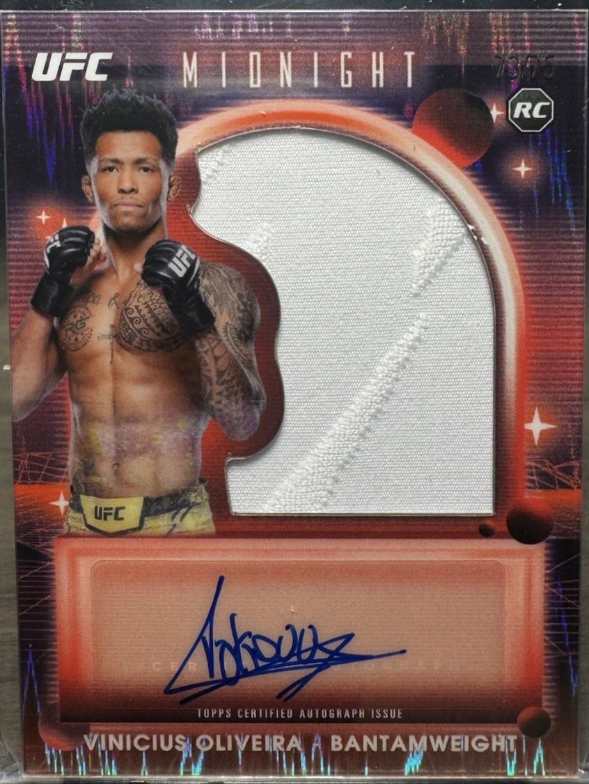 Vinicius Oliveira 2025 Topps Midnight UFC Rookie Relic Autographs #RRA-VO Dusk